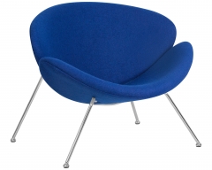 Кресло дизайнерское DOBRIN DOBRIN EMILY Синяя ткань AF6
