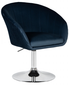 Кресло дизайнерское DOBRIN DOBRIN EDISON синий велюр 1922-20